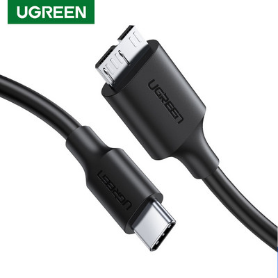 Ugreen Micro USB 3.0 Cable 3A Greito įkrovimo Micro B Kabelio Laidas Mobiliojo telefono duomenų kabelis, skirtas Samsung Note 3 S5 Toshiba kietajam diskui