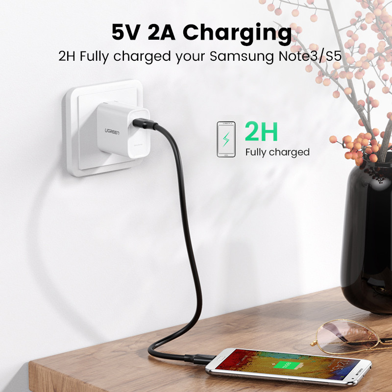 Ugreen Micro USB 3.0 Cable 3A Greito įkrovimo Micro B Kabelio Laidas Mobiliojo telefono duomenų kabelis, skirtas Samsung Note 3 S5 Toshiba kietajam diskui