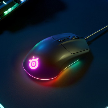 Нова геймърска мишка Steelseries Rival 3 8500 CPI Prism RGB светлинни ефекти Лека мишка Геймърска кабелна мишка