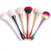 Rose Gold Powder Brush Professional Nail Art Make Up Brush Large Cosmetic Face Cont Cosmetic Face Cont Brocha Colorete Tools