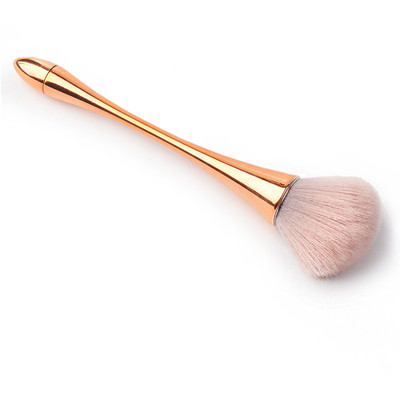 Rose Gold Powder Brush Professional Nail Art Make Up Brush Large Cosmetic Face Cont Cosmetic Face Cont Brocha Colorete Tools