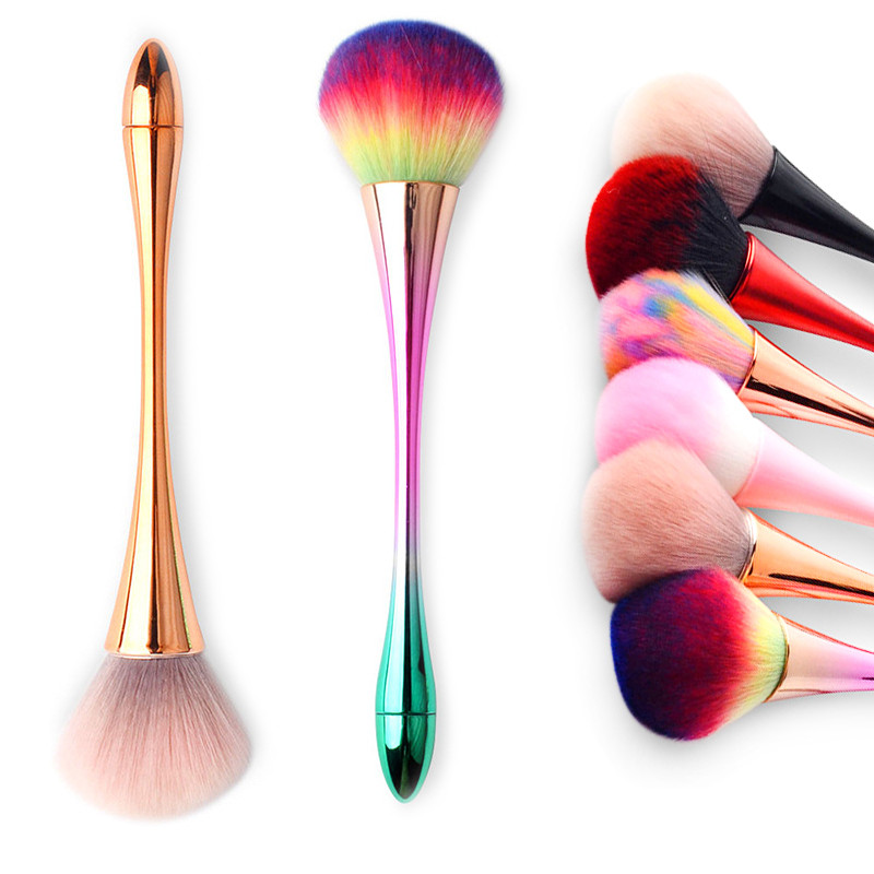 Rose Gold Powder Brush Professional Nail Art Make Up Brush Large Cosmetic Face Cont Cosmetic Face Cont Brocha Colorete Tools
