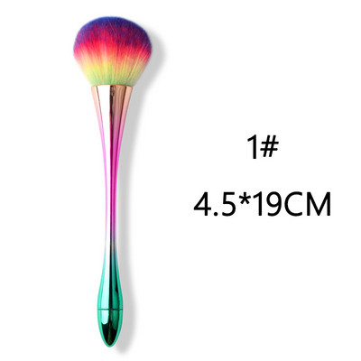 6 stilių nagų dailės dulkių šepetėlis manikiūrui Spalvingas akrilo makiažo šepetėlis skaistalai Pudros šepetėliai Fashion Gel Nagų priedai Priemonė