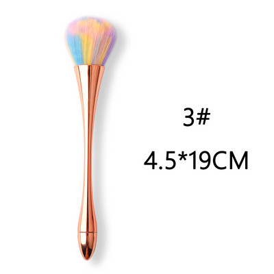 6 stilių nagų dailės dulkių šepetėlis manikiūrui Spalvingas akrilo makiažo šepetėlis skaistalai Pudros šepetėliai Fashion Gel Nagų priedai Priemonė