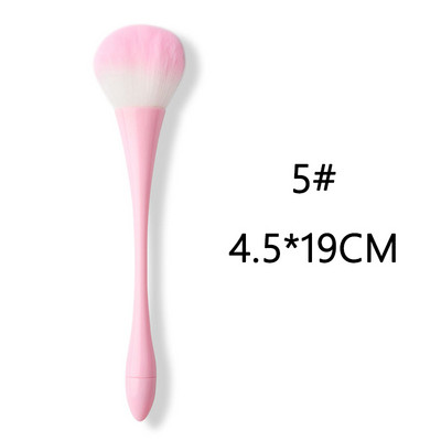 6 stilių nagų dailės dulkių šepetėlis manikiūrui Spalvingas akrilo makiažo šepetėlis skaistalai Pudros šepetėliai Fashion Gel Nagų priedai Priemonė