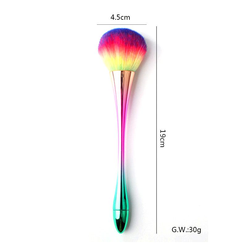 6 stilių nagų dailės dulkių šepetėlis manikiūrui Spalvingas akrilo makiažo šepetėlis skaistalai Pudros šepetėliai Fashion Gel Nagų priedai Priemonė