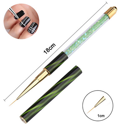 Nagų šepetėliai manikiūrui Gelinis šepetėlis nagų įdėklui Art Pen Akrilo pudra Carving Brush Crystal UV Gel dažymo įrankių priedai