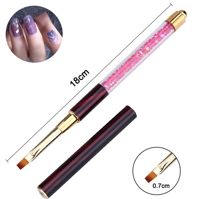 Nagų šepetėliai manikiūrui Gelinis šepetėlis nagų įdėklui Art Pen Akrilo pudra Carving Brush Crystal UV Gel dažymo įrankių priedai