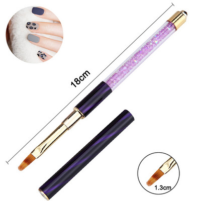 Nagų šepetėliai manikiūrui Gelinis šepetėlis nagų įdėklui Art Pen Akrilo pudra Carving Brush Crystal UV Gel dažymo įrankių priedai