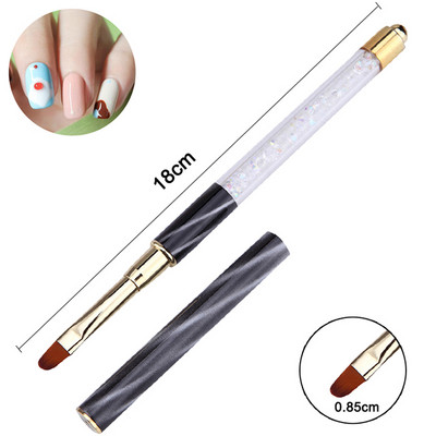 Nagų šepetėliai manikiūrui Gelinis šepetėlis nagų įdėklui Art Pen Akrilo pudra Carving Brush Crystal UV Gel dažymo įrankių priedai