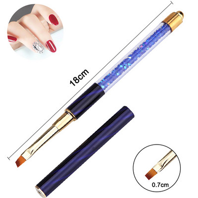 Nagų šepetėliai manikiūrui Gelinis šepetėlis nagų įdėklui Art Pen Akrilo pudra Carving Brush Crystal UV Gel dažymo įrankių priedai