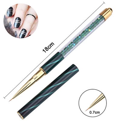 Nagų šepetėliai manikiūrui Gelinis šepetėlis nagų įdėklui Art Pen Akrilo pudra Carving Brush Crystal UV Gel dažymo įrankių priedai