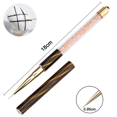 Nagų šepetėliai manikiūrui Gelinis šepetėlis nagų įdėklui Art Pen Akrilo pudra Carving Brush Crystal UV Gel dažymo įrankių priedai