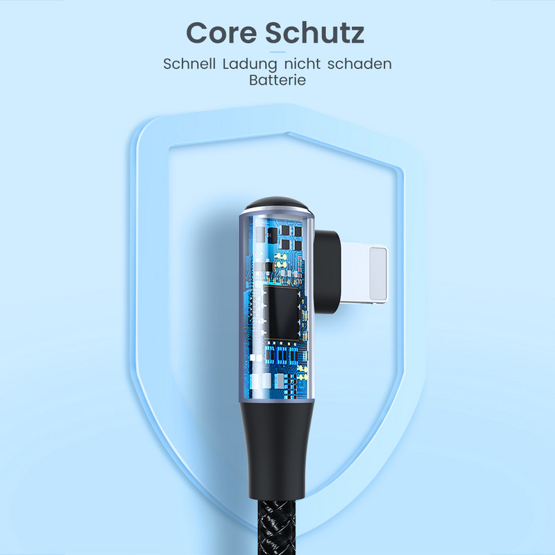 PD 20W dupla könyökös USB-kábel iPhone 13 12 Mini 11 Pro Max gyorstöltő USB C típusú kábel töltő adatkábel Macbookhoz