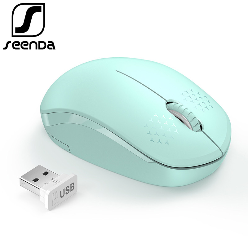 SeenDa 2.4G vezeték nélküli egér laptop asztali számítógépekhez csendes egerekhez Hordozható némító egerek notebook mini egér számítógéphez 1600 DPI Mause