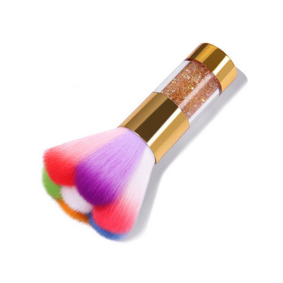 1kom Rainbow Nail Art Četkica za prašinu Mekana olovka za skidanje svjetlucavog pudera Ručka od akrilnih kamenčića Četkice za nokte Čistač Četkica za uklanjanje