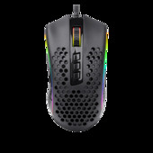 Redragon M808 Storm Lightweight RGB Gaming Mouse 85g Ultralight Honeycomb Shell 12.400 DPI Precise Registration Καλώδιο Super-Lite