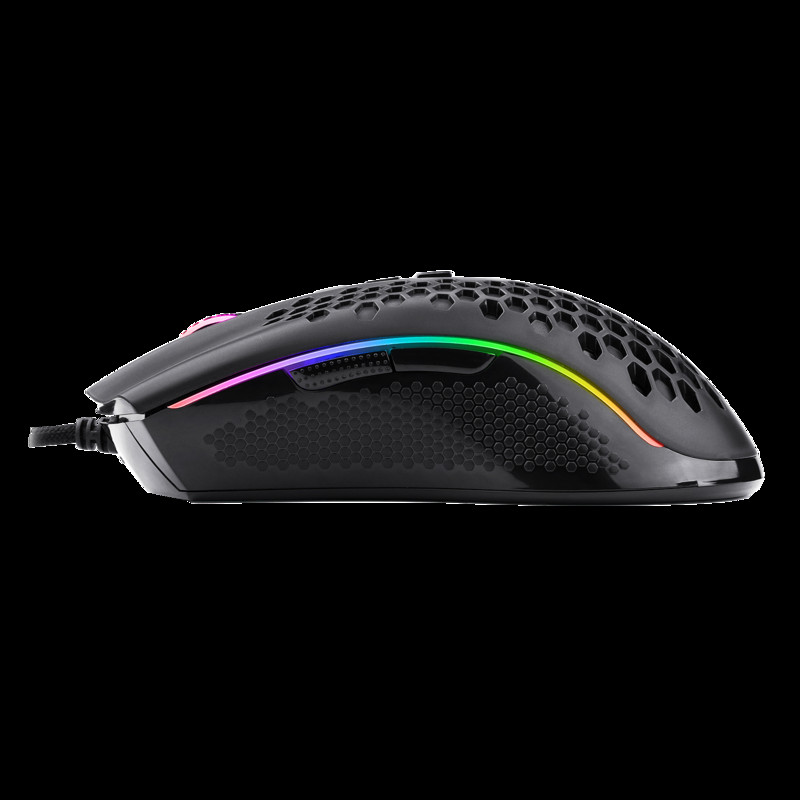 Redragon M808 Storm Lightweight RGB Gaming Mouse 85g Ultralight Honeycomb Shell 12.400 DPI Precise Registration Καλώδιο Super-Lite