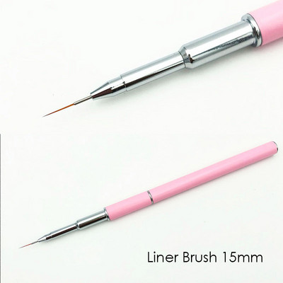 Itin ilgas nagų dailės įdėklų šepetėlis Itin plonas linijos piešimo juostelės detalių rašiklio dizaino manikiūro įrankis 30 mm