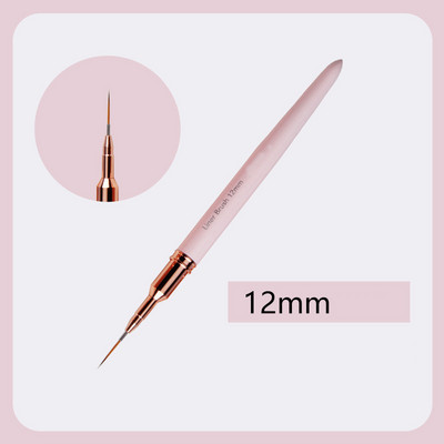 Itin ilgas nagų dailės įdėklų šepetėlis Itin plonas linijos piešimo juostelės detalių rašiklio dizaino manikiūro įrankis 30 mm