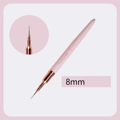 Itin ilgas nagų dailės įdėklų šepetėlis Itin plonas linijos piešimo juostelės detalių rašiklio dizaino manikiūro įrankis 30 mm