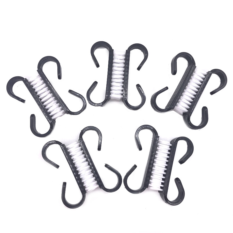 Naujas 10 vnt. juodos nagų dailės priežiūros akrilo šepetėlis, valantis dulkes, pašalinantis pedikiūro įrankius Manikiūro profesionalus nagų šepetėlis, pasidaryk pats.