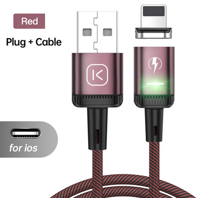 Καλώδιο φόρτισης τηλεφώνου KUULAA Moblie Καλώδιο USB Type C Wire Micro Magnetic USB Charger Chargers for iPhone 14 13 Samsung Huawei Xiaomi