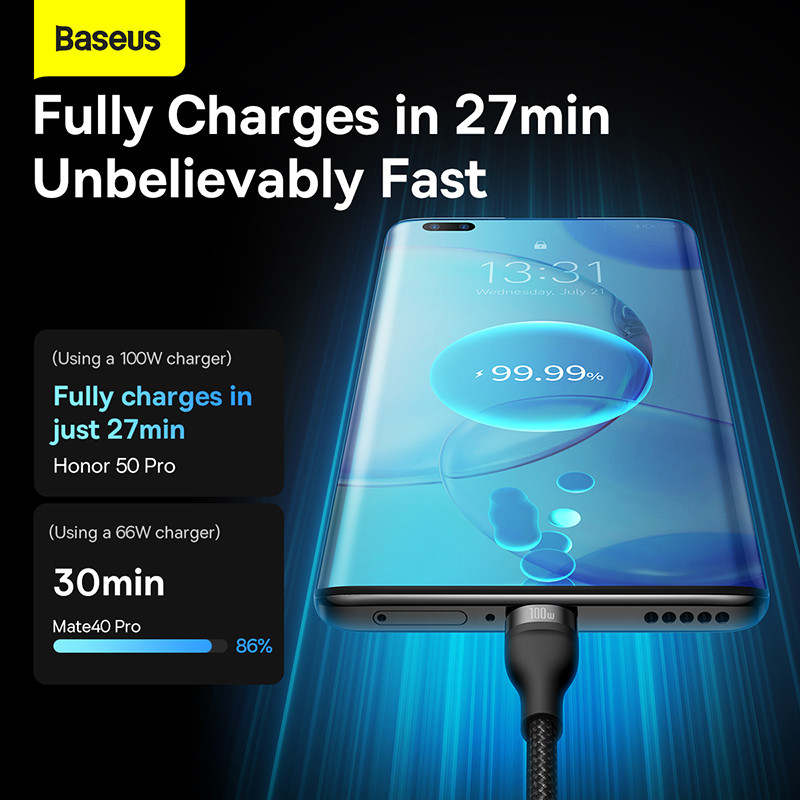 Kábel Baseus 3 v 1 USB typu C 100W s rýchlym nabíjaním a dátovým káblom pre iPhone 13 Pro, nabíjačka telefónu pre Xiaomi Samsung, micro USB kábel