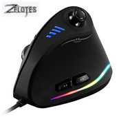 Για ZELOTES Vertical Gaming Mouse Προγραμματιζόμενο USB Ενσύρματο οπτικό ποντίκι RGB 11 κουμπιά 10000 DPI Ρυθμιζόμενα εργονομικά ποντίκια Gamer