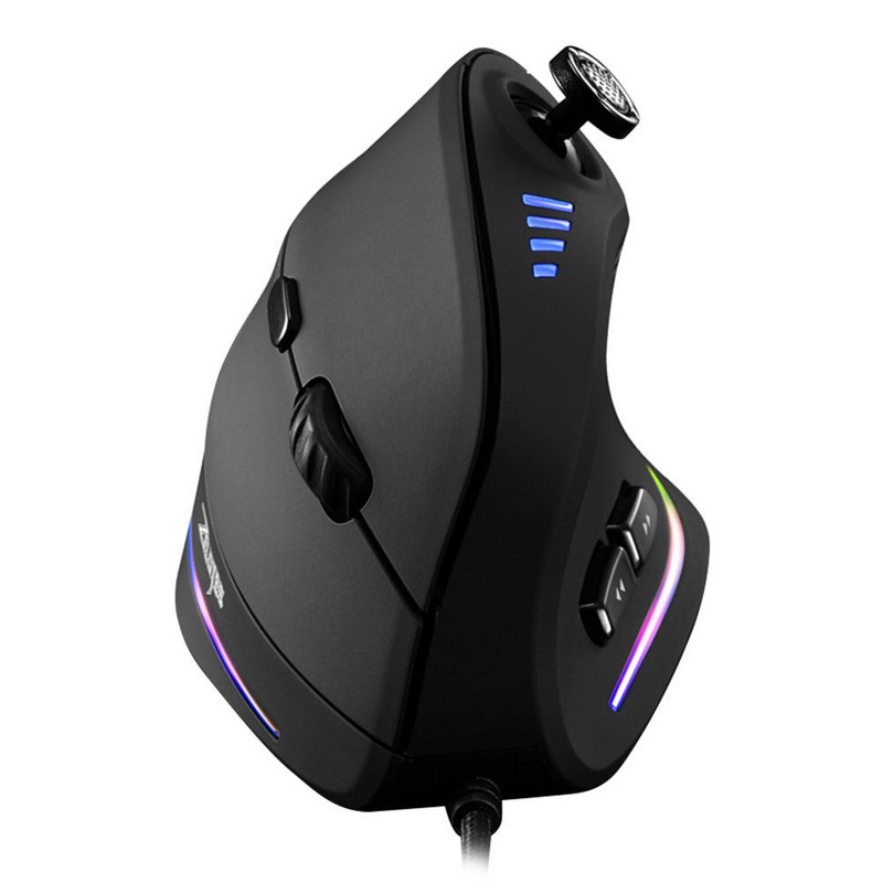 Για ZELOTES Vertical Gaming Mouse Προγραμματιζόμενο USB Ενσύρματο οπτικό ποντίκι RGB 11 κουμπιά 10000 DPI Ρυθμιζόμενα εργονομικά ποντίκια Gamer