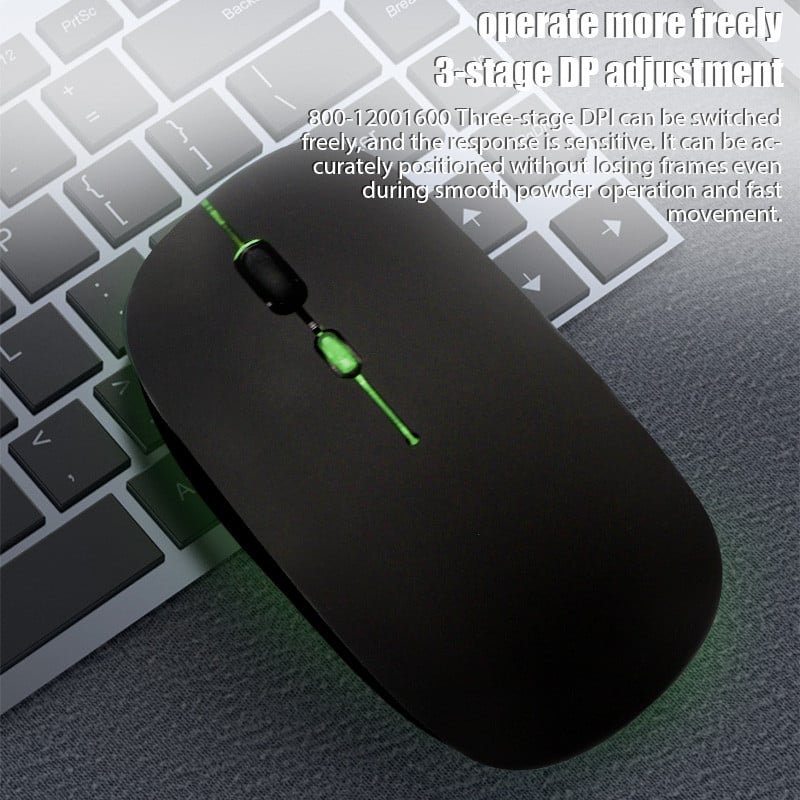 Ασύρματο ποντίκι με επαναφορτιζόμενο ποντίκι USB RGB για Samsung Huawei Lenovo Gaming Mouse PC Gamer 2,4 GHz