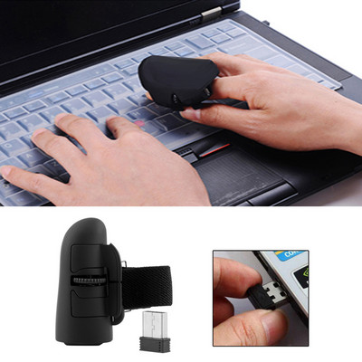 Универсална 2,4 GHz USB безжична оптична мини мишка за пръсти 1600 Dpi за лаптоп, таблет, настолен компютър, мишка