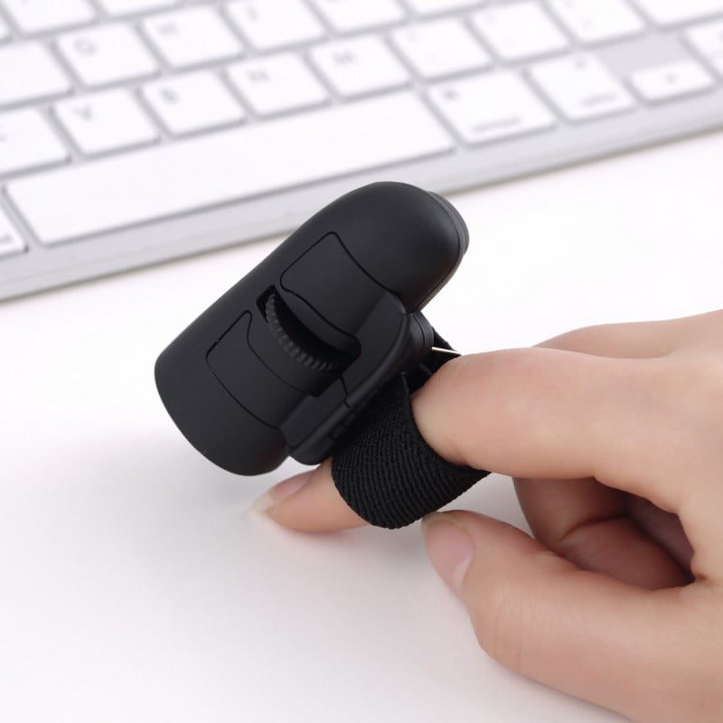 Univerzális 2,4 GHz-es USB vezeték nélküli ujjgyűrűk optikai mini egér 1600 dpi notebook laptophoz, táblagéphez, asztali számítógéphez