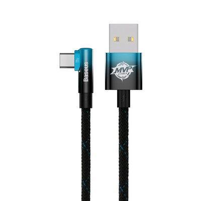 Baseus 100W koljenasti USB kabel za Xiaomi Samsung S20 S21 USB C kabel za brzo punjenje 90 stupnjeva QC 3.0 kabel za igranje