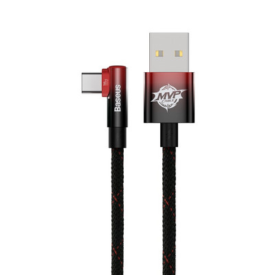Baseus 100W koljenasti USB kabel za Xiaomi Samsung S20 S21 USB C kabel za brzo punjenje 90 stupnjeva QC 3.0 kabel za igranje