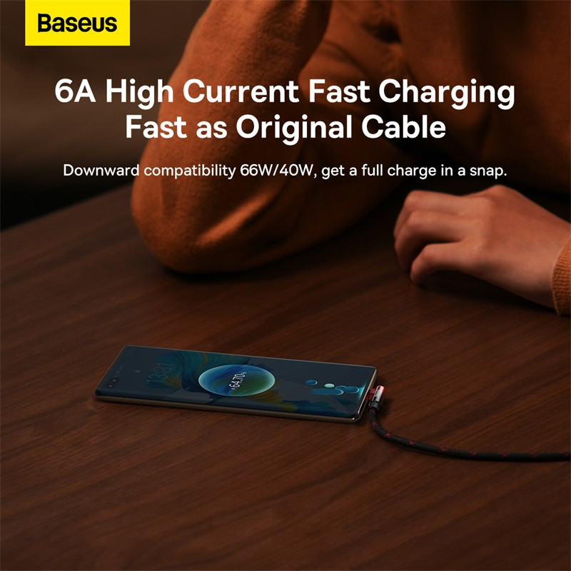 Baseus 100W koljenasti USB kabel za Xiaomi Samsung S20 S21 USB C kabel za brzo punjenje 90 stupnjeva QC 3.0 kabel za igranje