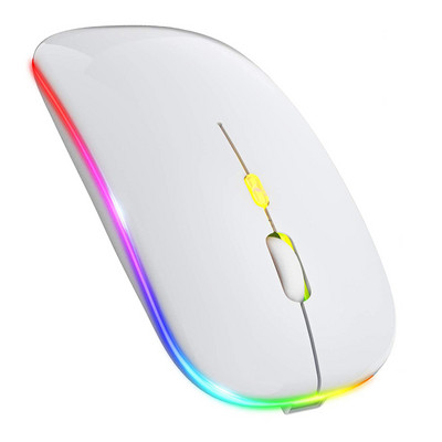 Mod dublu Bluetooth Reîncărcabil Mouse optic fără fir Iluminare din spate Slient Mini Ultrasubțire USB 2.4G Computer Laptop PC