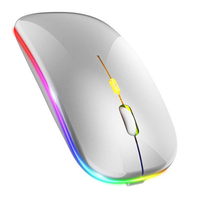 Mod dublu Bluetooth Reîncărcabil Mouse optic fără fir Iluminare din spate Slient Mini Ultrasubțire USB 2.4G Computer Laptop PC