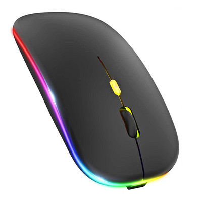 Mod dublu Bluetooth Reîncărcabil Mouse optic fără fir Iluminare din spate Slient Mini Ultrasubțire USB 2.4G Computer Laptop PC