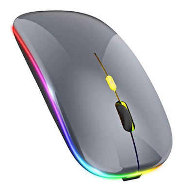 Mod dublu Bluetooth Reîncărcabil Mouse optic fără fir Iluminare din spate Slient Mini Ultrasubțire USB 2.4G Computer Laptop PC