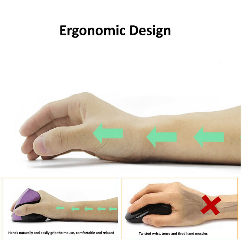 Ergonomikus függőleges egér USB csatlakozó vezetékes jobb oldali számítógépes játék egerek 1,5 m vonalhosszú optikai egér gamer egér laptophoz