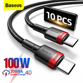 Baseus 100W USB C σε USBC Καλώδιο PD Καλώδιο γρήγορης φόρτισης για MacBook Samsung Xiaomi Phone 2M Quick Charge 3.0 5A Type C Καλώδιο USBC