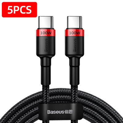 Baseus 100W USB C σε USBC Καλώδιο PD Καλώδιο γρήγορης φόρτισης για MacBook Samsung Xiaomi Phone 2M Quick Charge 3.0 5A Type C Καλώδιο USBC