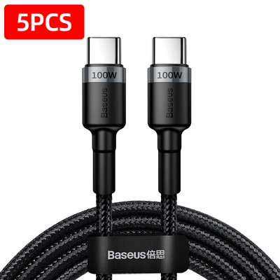 Baseus 100W USB C σε USBC Καλώδιο PD Καλώδιο γρήγορης φόρτισης για MacBook Samsung Xiaomi Phone 2M Quick Charge 3.0 5A Type C Καλώδιο USBC
