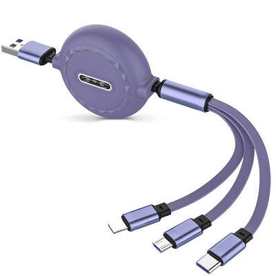 Καλώδιο USB τύπου C 3 σε 1 γρήγορου φορτιστή για Samsung POCO Huawei Xiaomi 6 7 Τηλέφωνο Android Φόρτιση Micro USB C Ανασυρόμενο καλώδιο