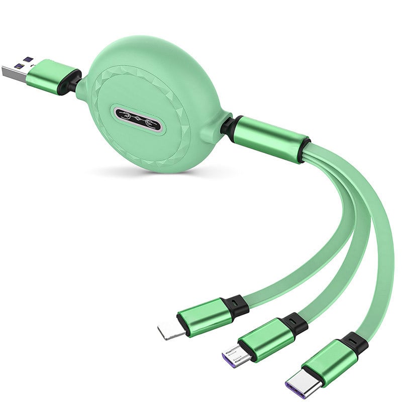 Καλώδιο USB τύπου C 3 σε 1 γρήγορου φορτιστή για Samsung POCO Huawei Xiaomi 6 7 Τηλέφωνο Android Φόρτιση Micro USB C Ανασυρόμενο καλώδιο