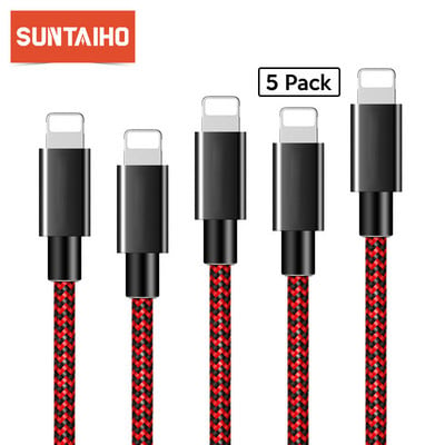 5Pack USB kábel iPhone 12 11 Pro Max Xr X 8 Plus 2.4A gyorstöltő kábel 7 6 5S SE iPad adat USB töltőhöz iPhone kábel