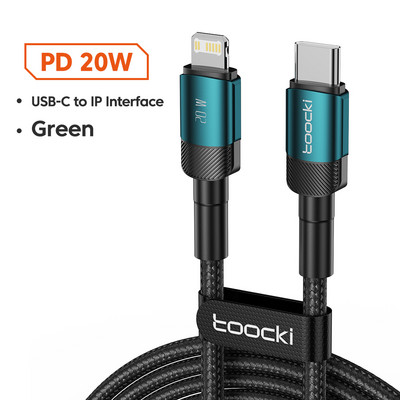 Καλώδιο USB C Toocki PD 20W για iPhone 14 13 12 11 Pro Max 8 7 Plus Fast Charger Καλώδιο φόρτισης τηλεφώνου για iPad Καλώδιο δεδομένων iPhone