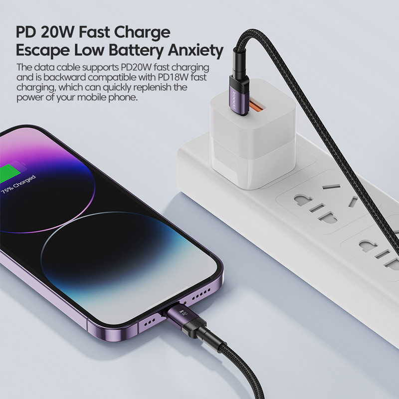 Καλώδιο USB C Toocki PD 20W για iPhone 14 13 12 11 Pro Max 8 7 Plus Fast Charger Καλώδιο φόρτισης τηλεφώνου για iPad Καλώδιο δεδομένων iPhone