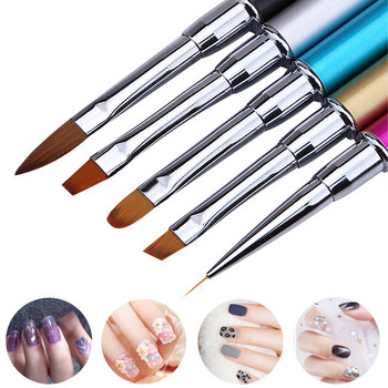 Акрилни кристали Nail Art Brush Carving UV Gel Extension Builder Painting Brush Lines Liner Drawing Nails Pen Маникюр Инструменти